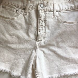 Madewell High Waisted Shorts in Tile White